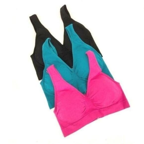 Rhonda Shear Cotton Ahh Bra 3 Pack Women's Size XL New in Poly Packaging… - Picture 1 of 7
